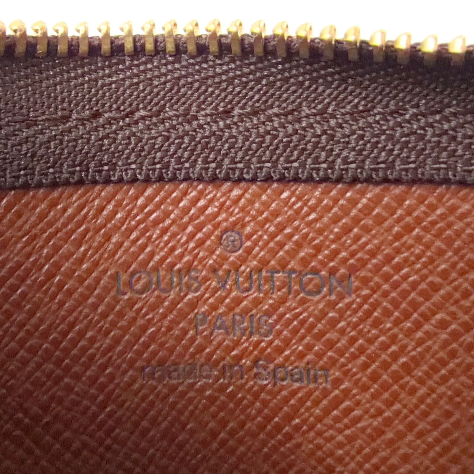 Louis Vuitton Pochette Cles Monogram Brown Coin Case Gold — view 4