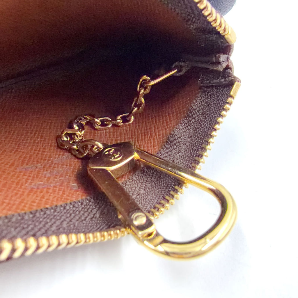 Louis Vuitton Pochette Cles Monogram Brown Coin Case Gold — view 8