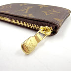 Louis Vuitton Pochette Cles Monogram Brown Coin Case Gold — view 7