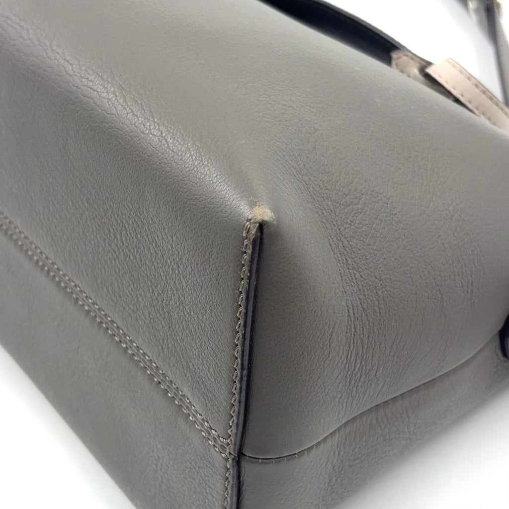 Fendi by the Way 2-Way Shoulder with Initials Leather Gray Black Light Beige — view 7