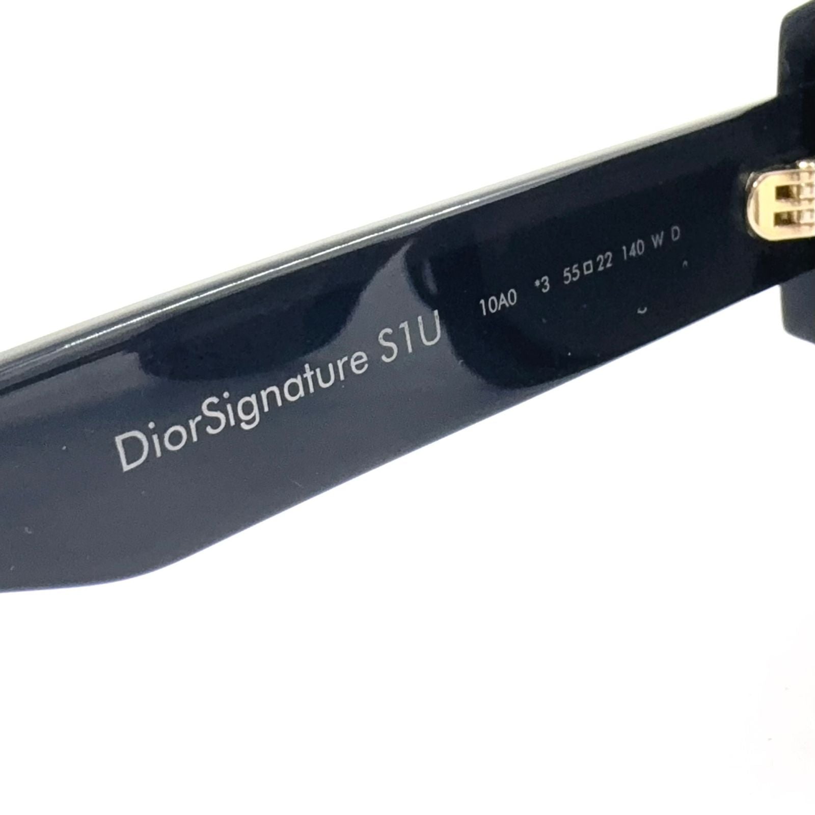Dior Signature S1u Acetate Black Sunglasses Gold Eyewear — view 4