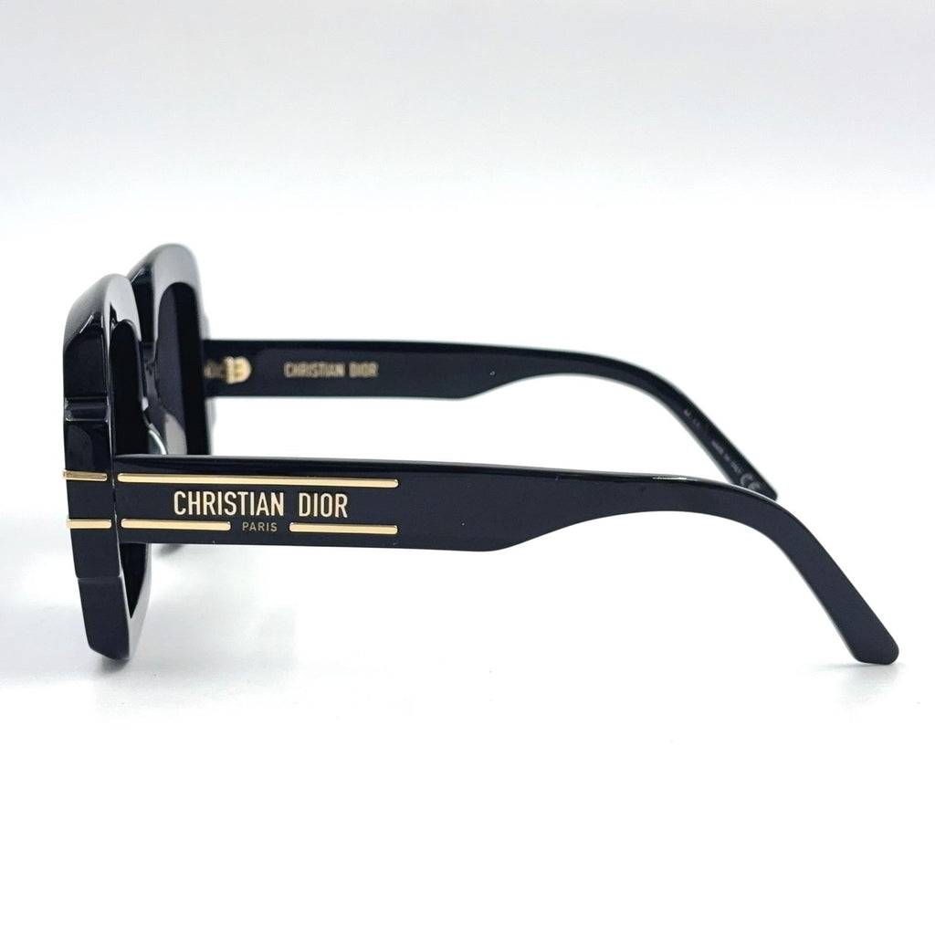 Dior Signature S1u Acetate Black Sunglasses Gold Eyewear — view 5