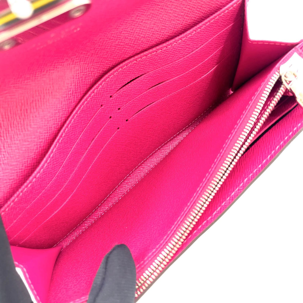 Louis Vuitton Tribal Mask Portefeuille Sarah Leather Pink White Multicolor — view 6