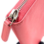 Chanel Lucky Crowbar Zip Around Leather Pink Wallet Gold — view 9