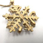 Chanel CC Logo Snowflake Faux Pearl Color Stone Clear Gold White Earrings — view 9