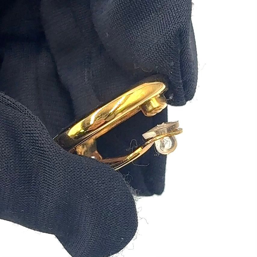 Chanel CC Logo Round Gold Plated Earrings — view 7