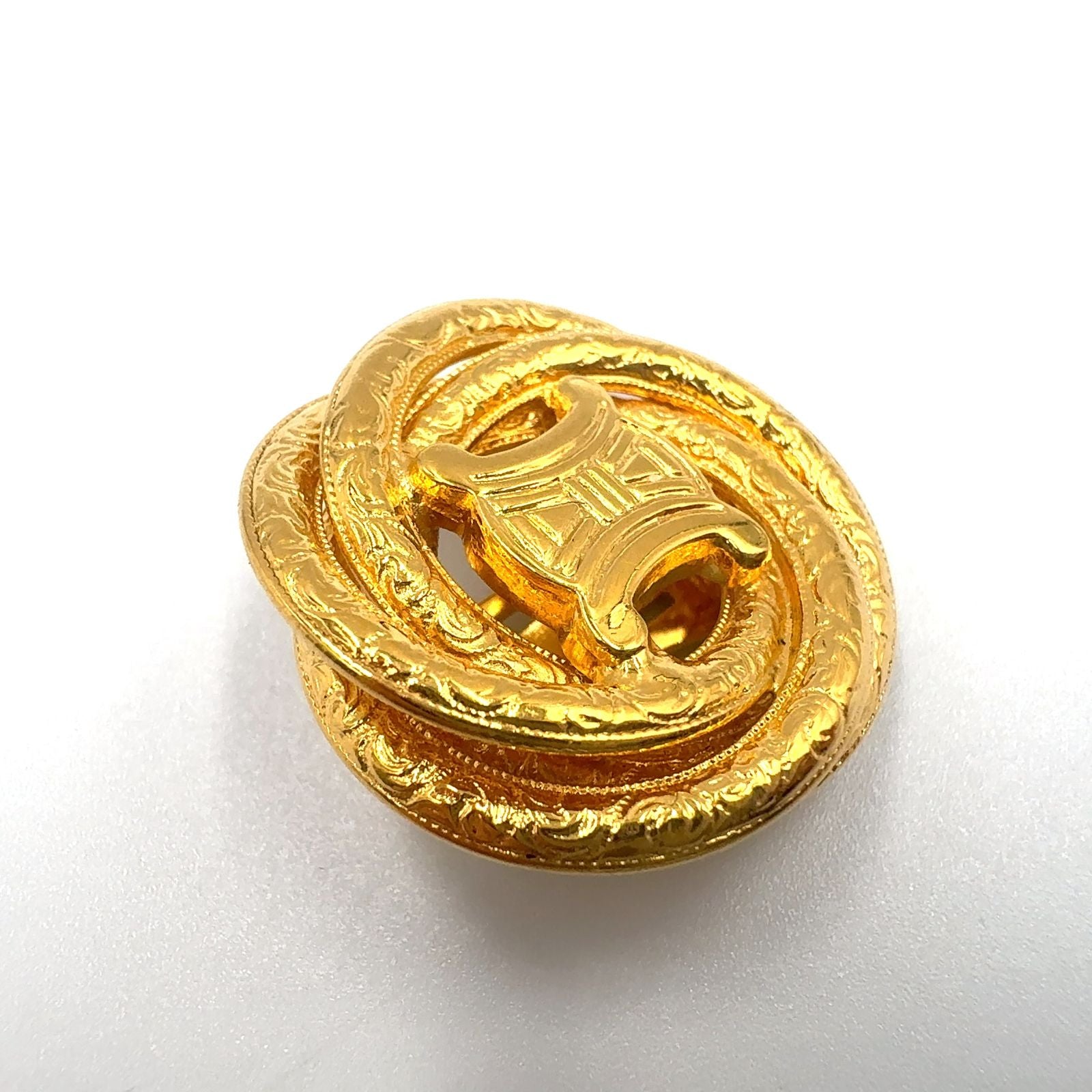 Celine Triomphe Gold Plated Earrings — view 8
