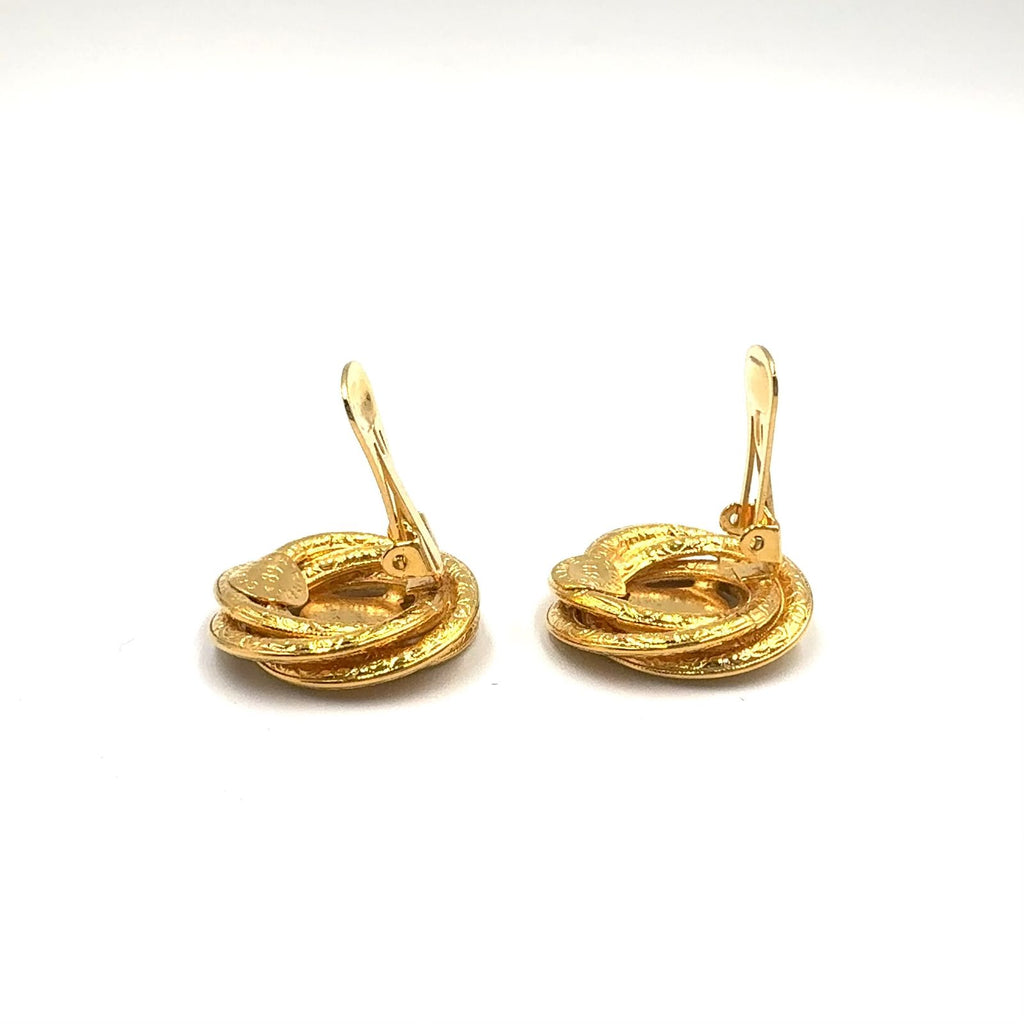 Celine Triomphe Gold Plated Earrings — view 5