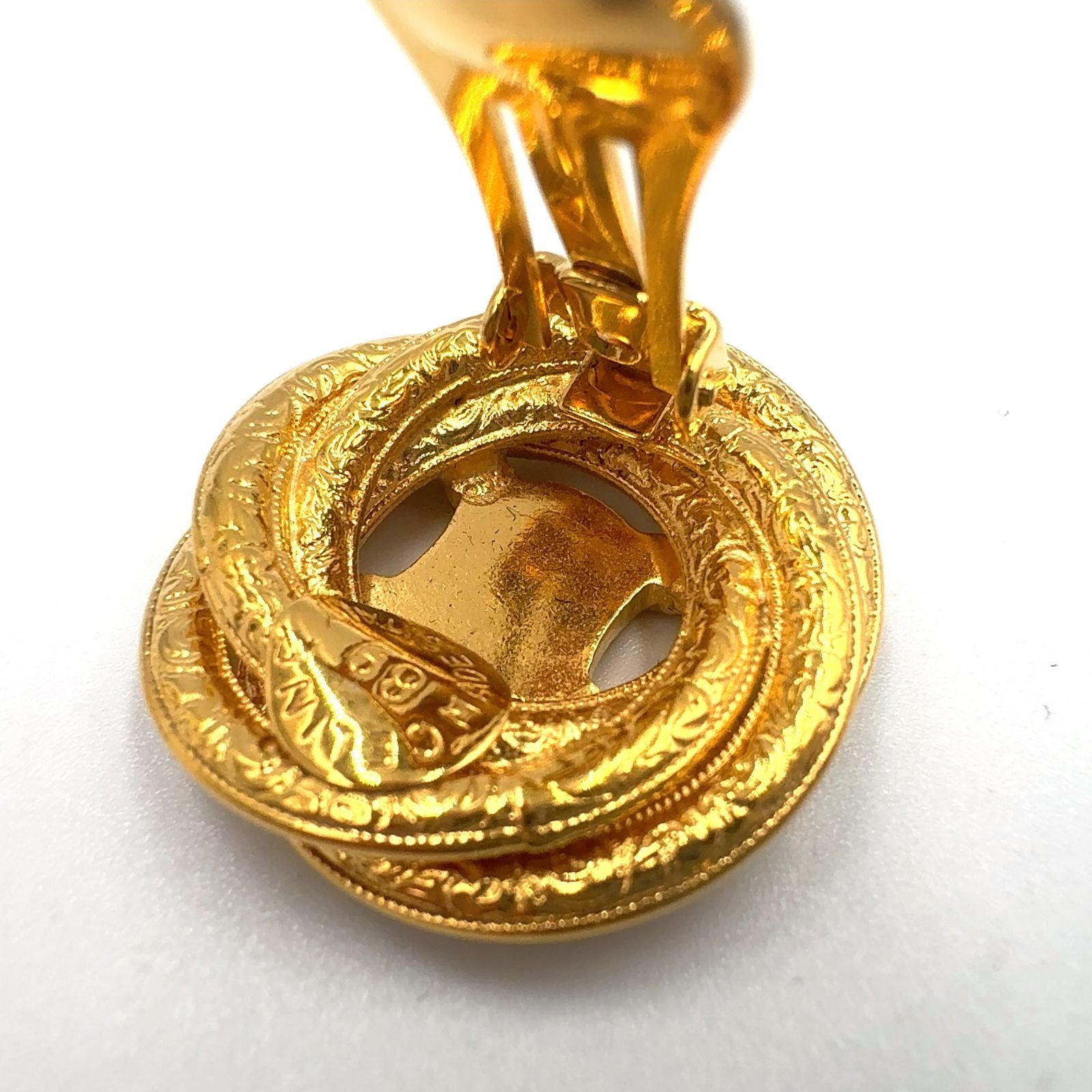 Celine Triomphe Gold Plated Earrings — view 7