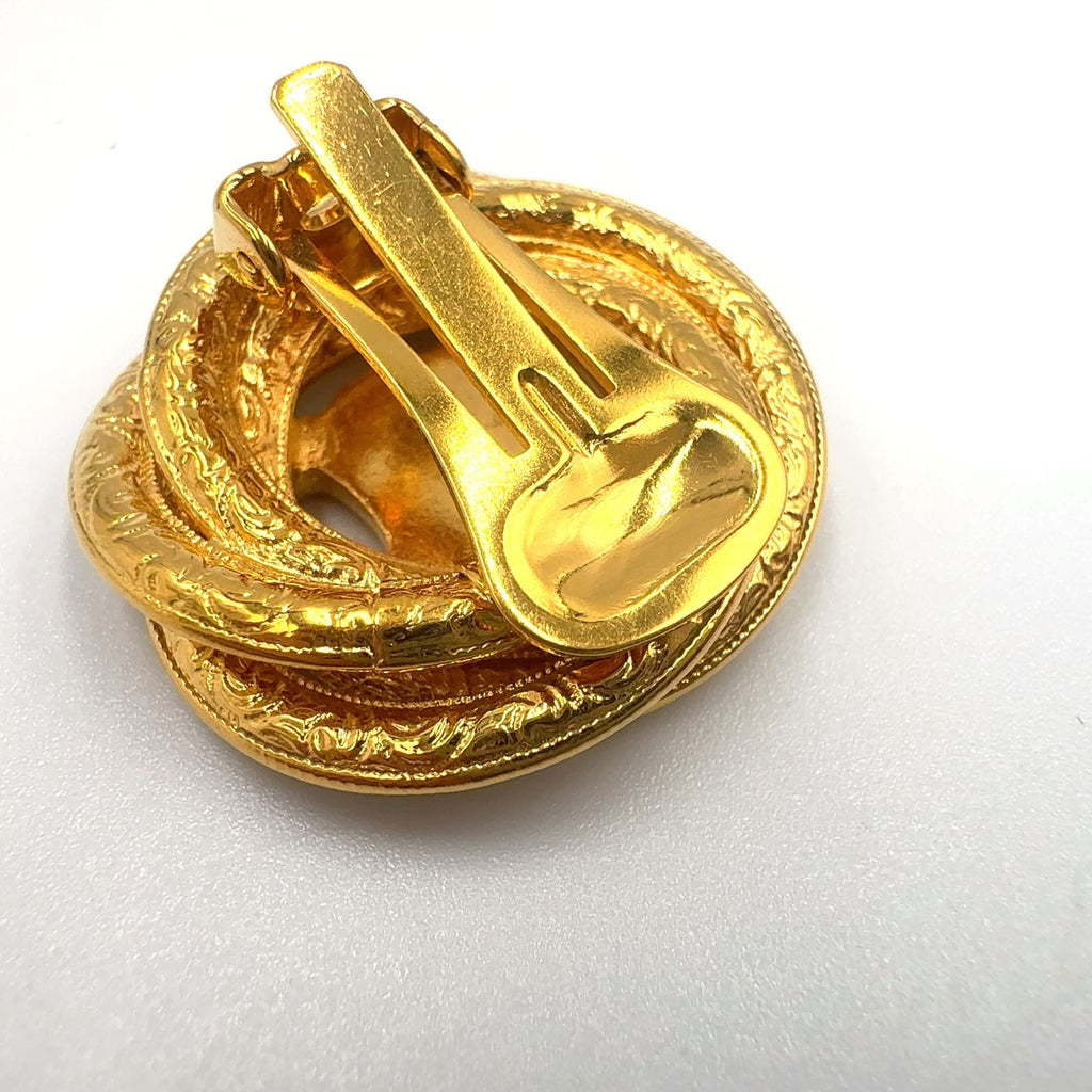 Celine Triomphe Gold Plated Earrings — view 9