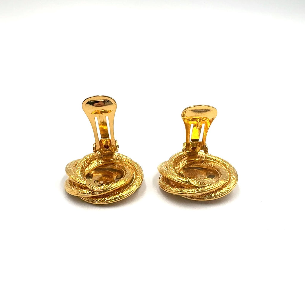 Celine Triomphe Gold Plated Earrings — view 6
