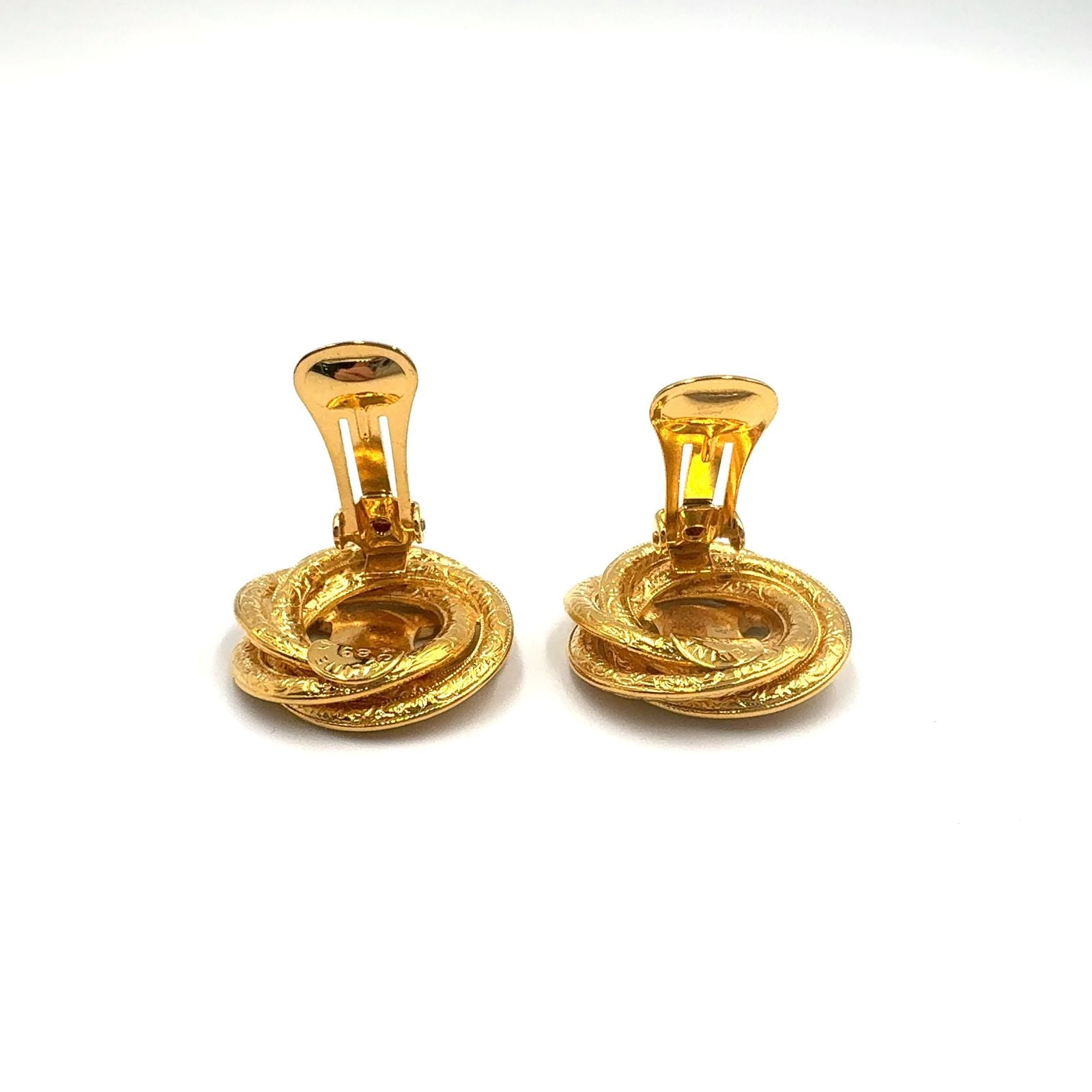 Celine Triomphe Gold Plated Earrings — view 6