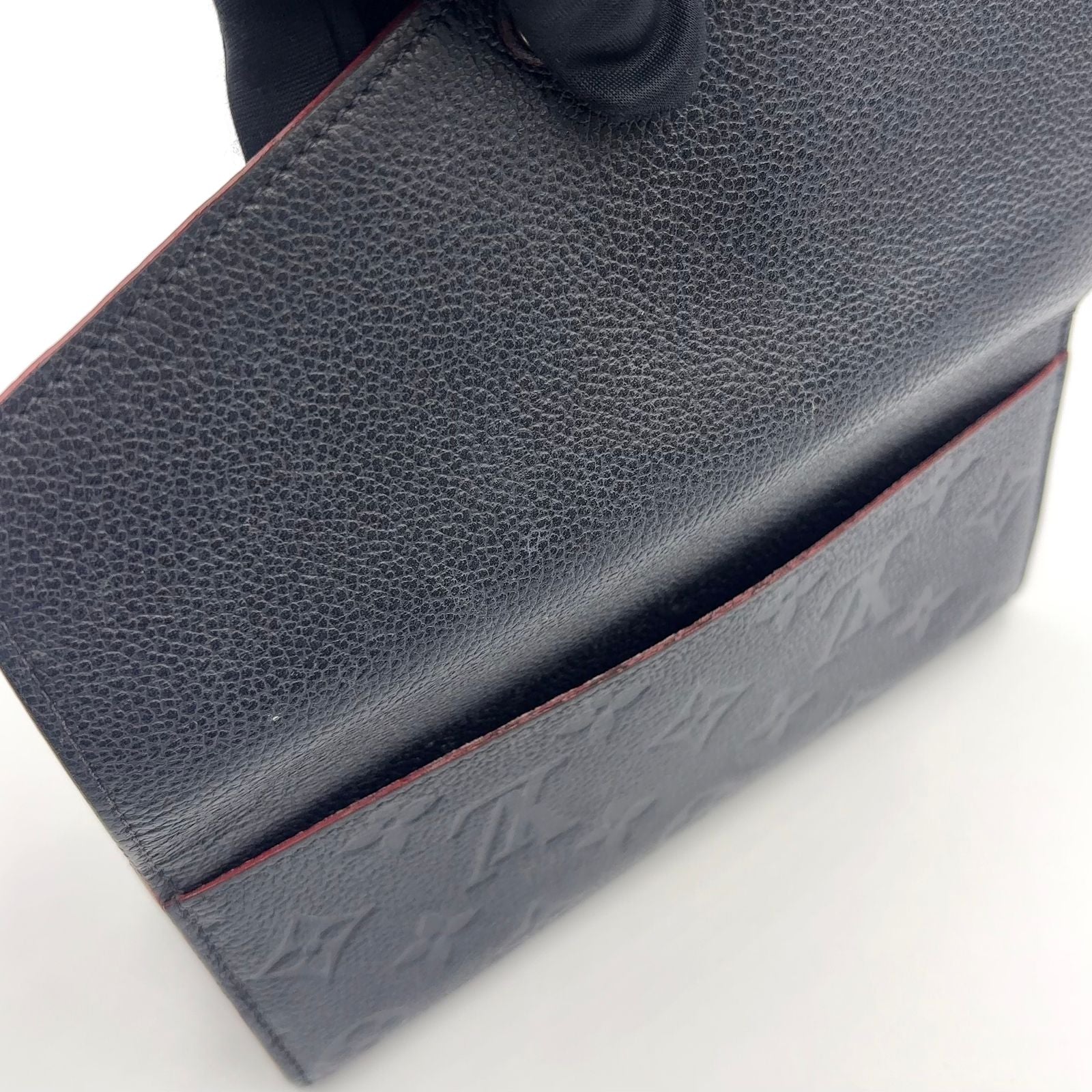 Louis Vuitton Portefeuille Sarah Monogram Empreinte Leather Navy Wallet Gold — view 6