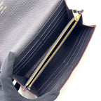 Louis Vuitton Portefeuille Sarah Monogram Empreinte Leather Navy Wallet Gold — view 3
