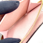 Louis Vuitton Portefeuille Lou Leather Brown Light Pink Bifold Wallet Gold — view 6
