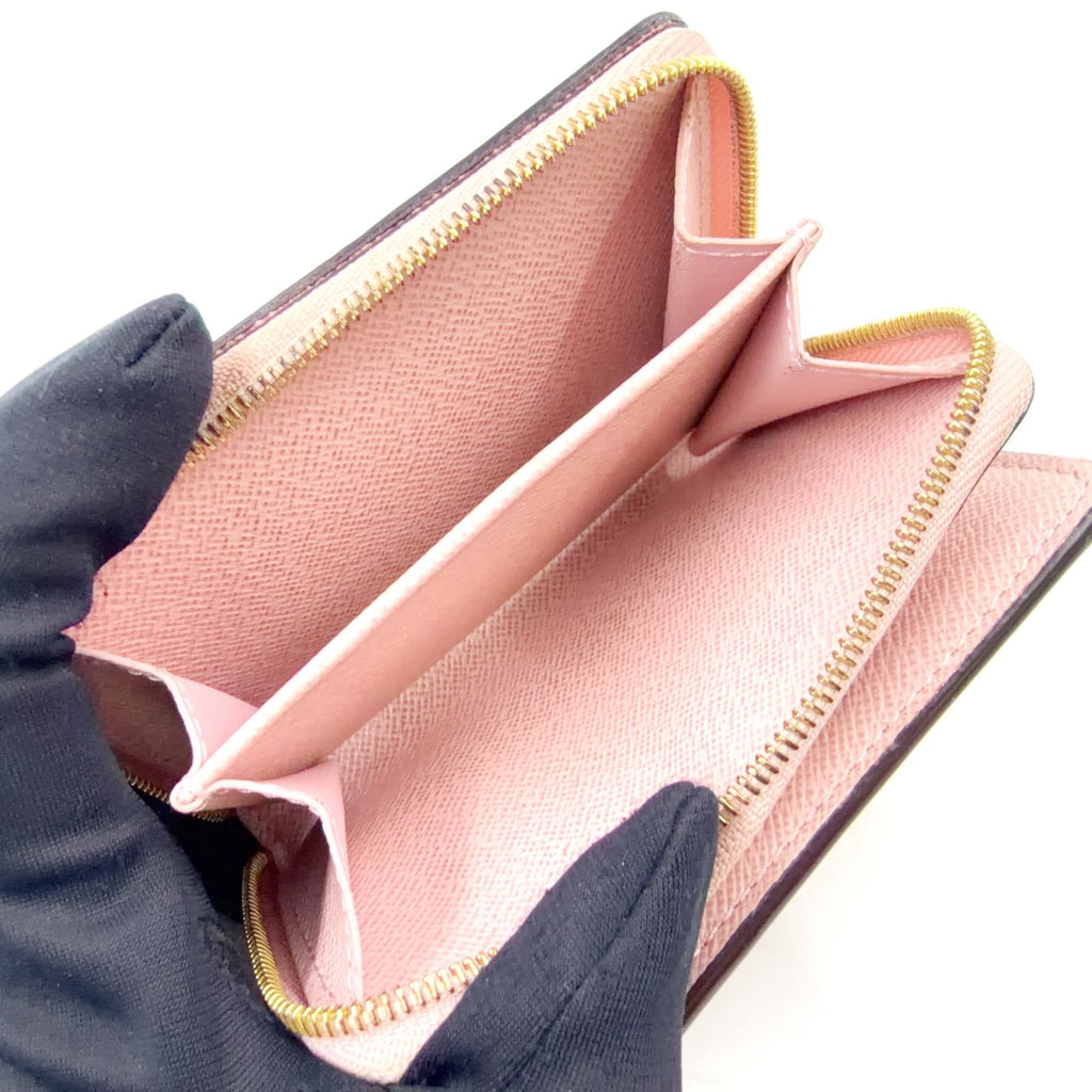 Louis Vuitton Portefeuille Lou Leather Brown Light Pink Bifold Wallet Gold — view 5