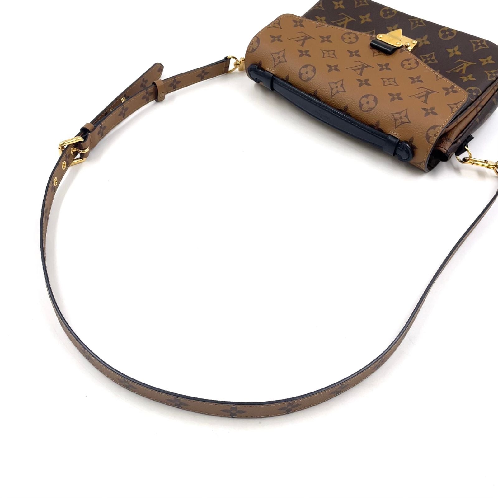 Louis Vuitton Pochette Metis Monogram Reverse 2-Way Shoulder Leather Brown — view 8