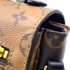 Louis Vuitton Pochette Metis Monogram Reverse 2-Way Shoulder Leather Brown — view 9