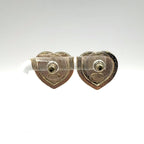 Chanel CC Logo Rhinestone Heart Color Stone Resin Clear Gold Black Earrings — view 3