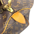Louis Vuitton Keepall 55 Monogram Leather Brown Light Boston Bag Gold — view 5