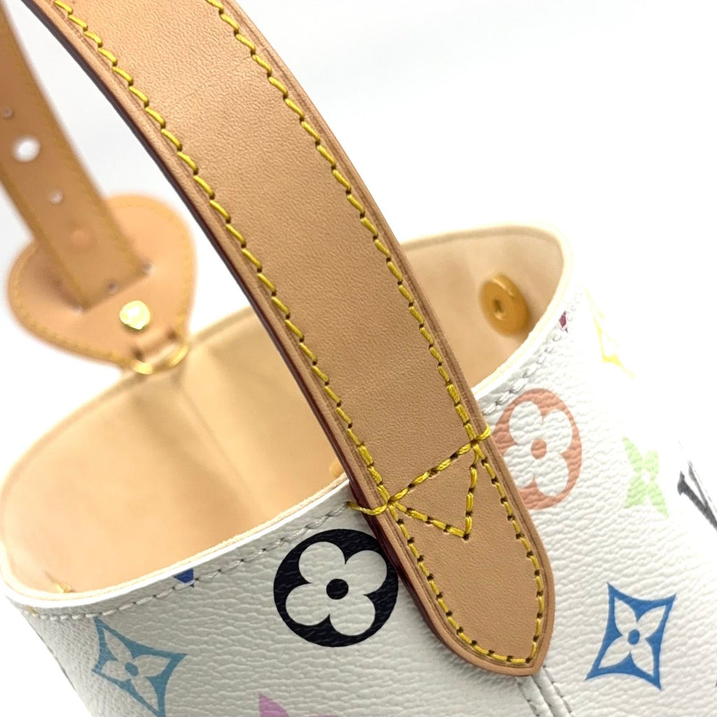 Louis Vuitton LV TM All in BB Shoulder Bag Leather White Multicolor Light Beige — view 8