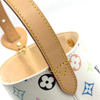 Louis Vuitton LV TM All in BB Shoulder Bag Leather White Multicolor Light Beige — view 8