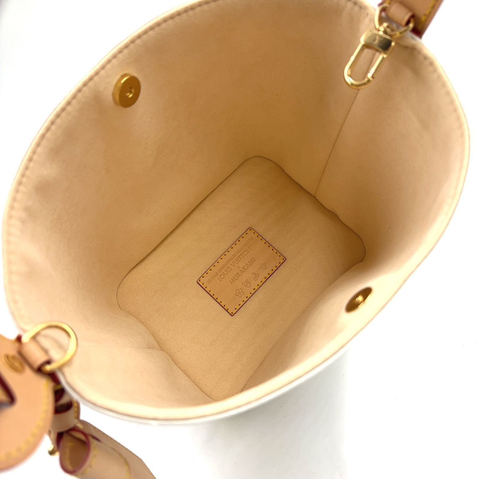 Louis Vuitton LV TM All in BB Shoulder Bag Leather White Multicolor Light Beige — view 3