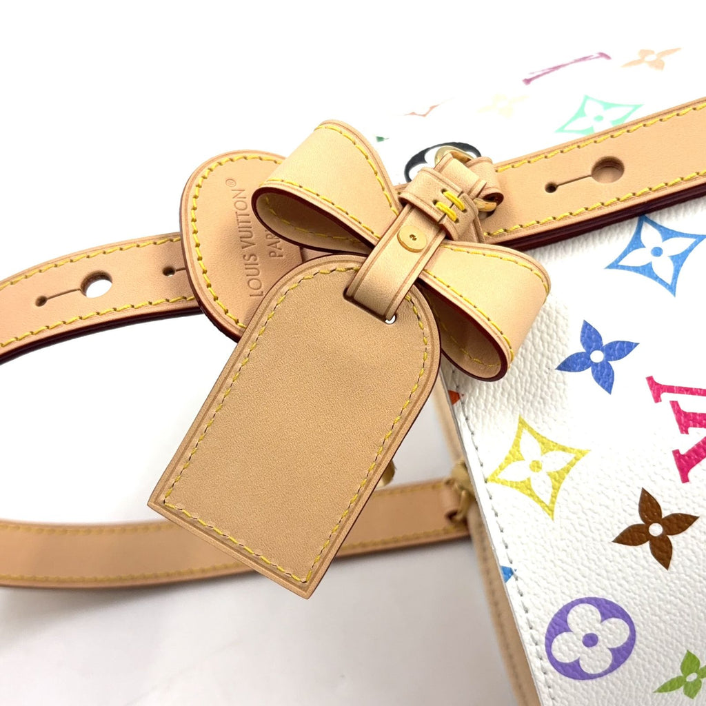 Louis Vuitton LV TM All in BB Shoulder Bag Leather White Multicolor Light Beige — view 6