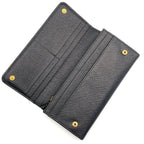 Prada Saffiano Metal Bifold Wallet Leather Black Gold — view 3