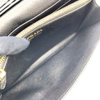 Prada Saffiano Metal Bifold Wallet Leather Black Gold — view 5