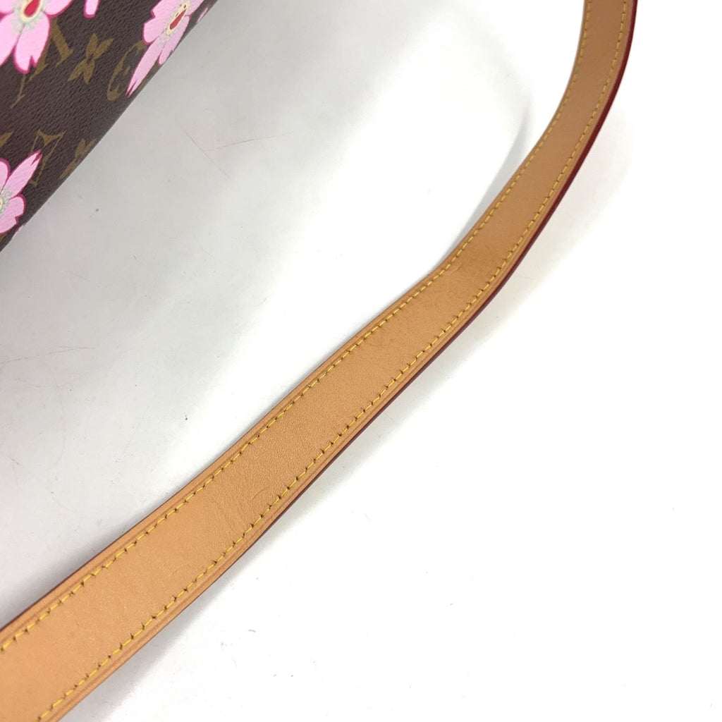 Louis Vuitton Monogram Speedy Bandouliere 25 Cherry Blossom Leather Pink Brown — view 8