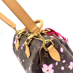 Louis Vuitton Monogram Speedy Bandouliere 25 Cherry Blossom Leather Pink Brown — view 6