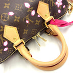 Louis Vuitton Monogram Speedy Bandouliere 25 Cherry Blossom Leather Pink Brown — view 9