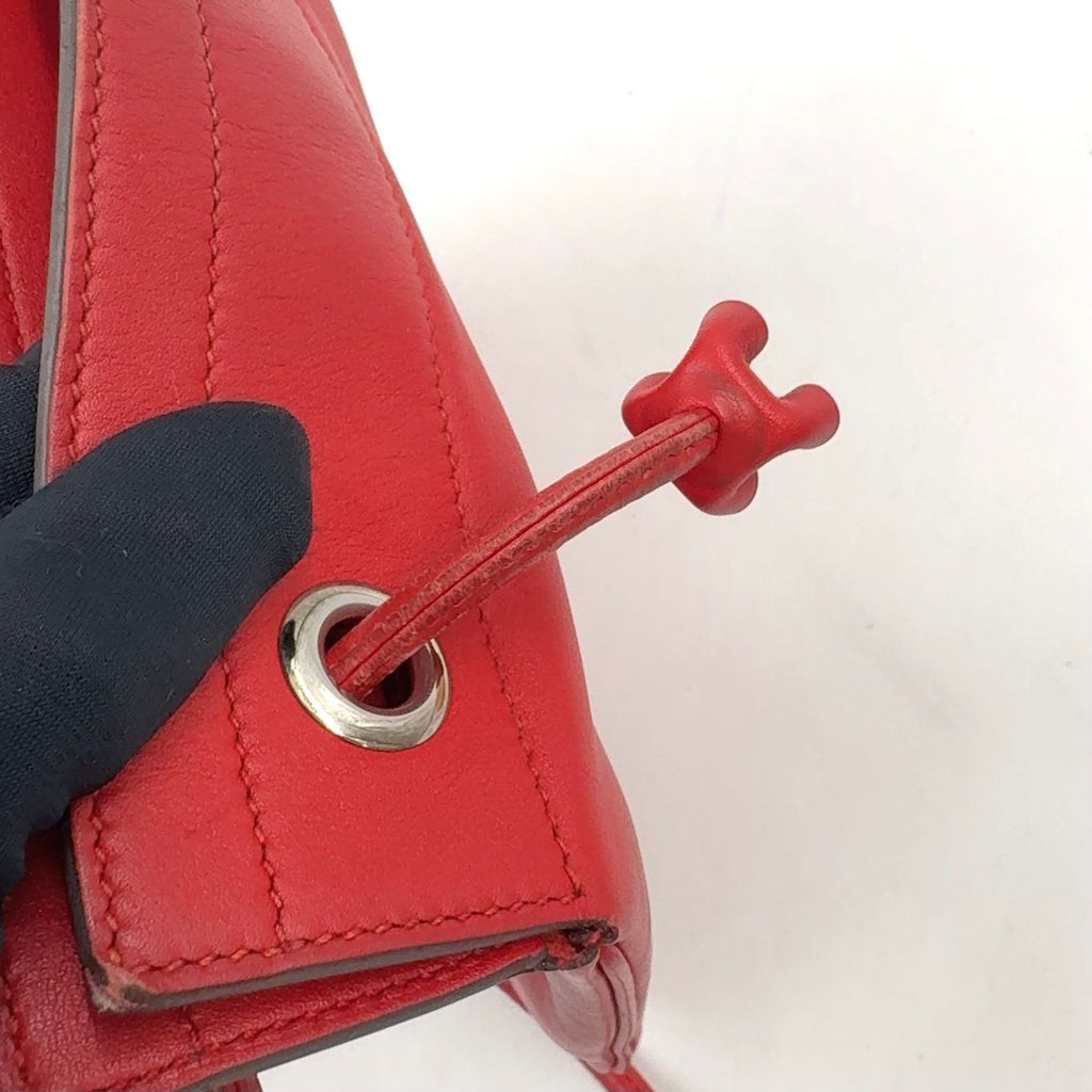 Hermes Sac Ari Numini Swift Red Shoulder Bag Silver — view 7