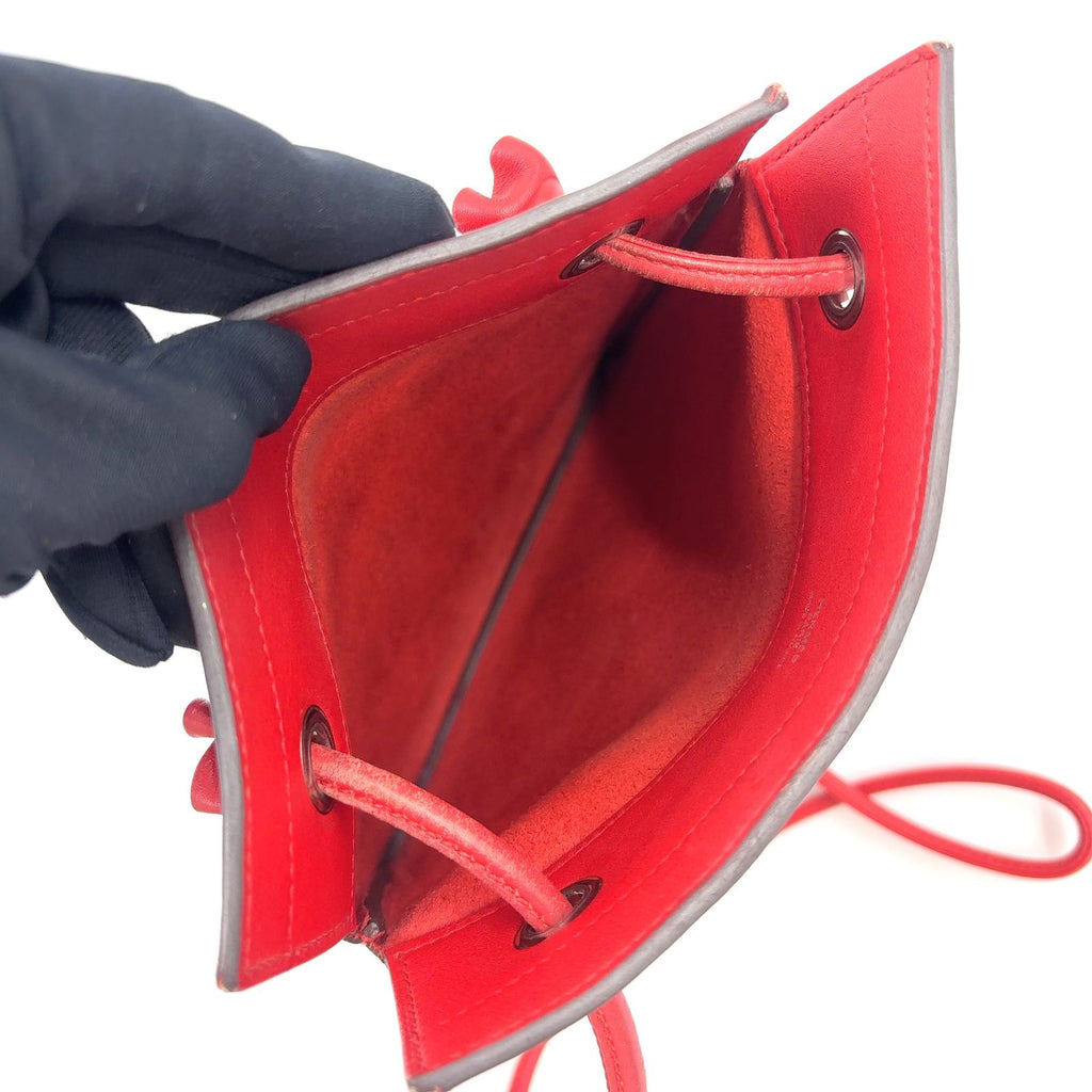 Hermes Sac Ari Numini Swift Red Shoulder Bag Silver — view 3