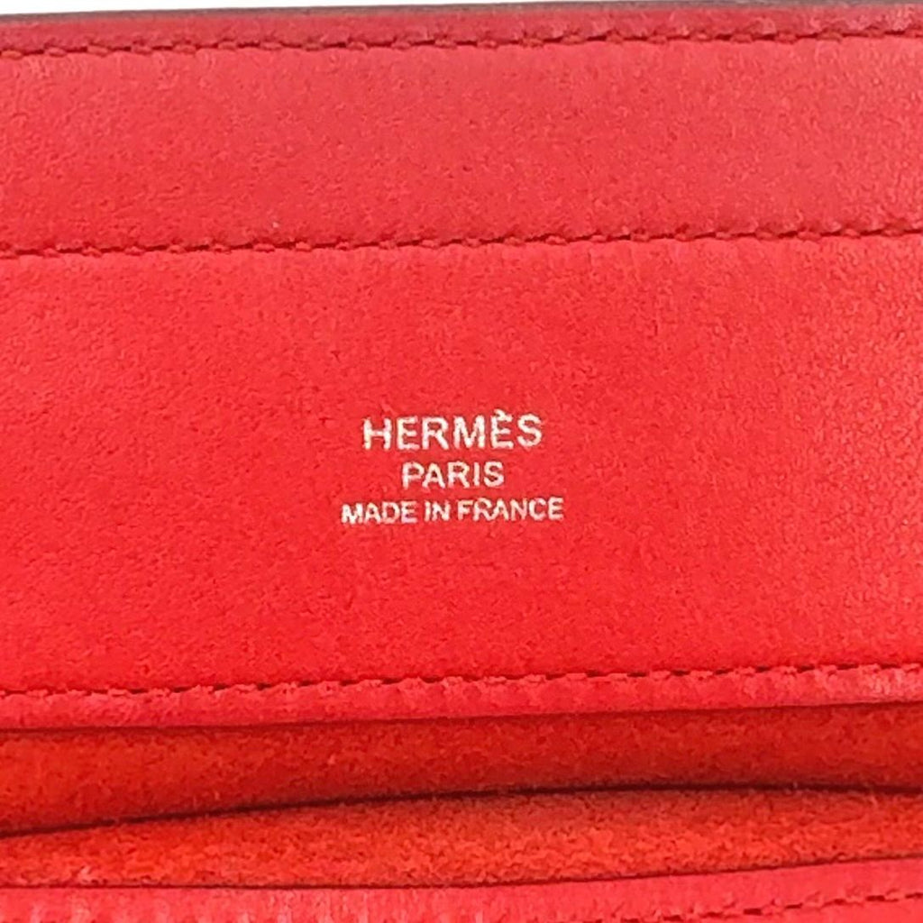 Hermes Sac Ari Numini Swift Red Shoulder Bag Silver — view 4