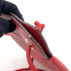 Hermes Sac Ari Numini Swift Red Shoulder Bag Silver — view 8