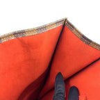 Louis Vuitton Sac Plat Damier Ebene Leather Brown Tote Gold — view 7