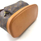 Louis Vuitton Montsouris Monogram Leather Brown Light Backpack Gold — view 7