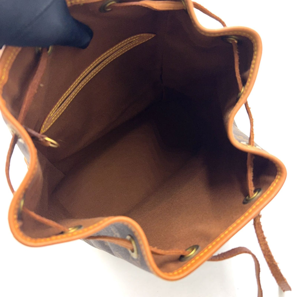Louis Vuitton Montsouris Monogram Leather Brown Light Backpack Gold — view 3