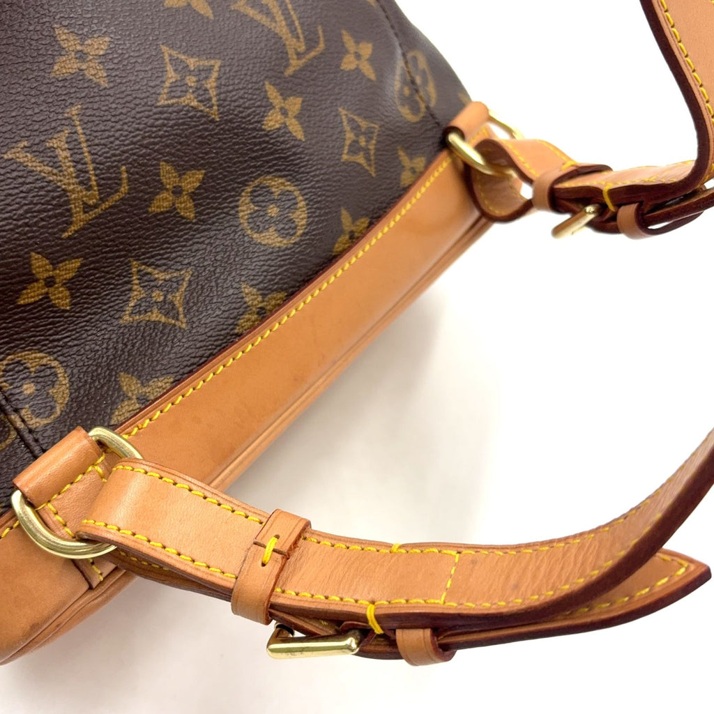Louis Vuitton Montsouris Monogram Leather Brown Light Backpack Gold — view 6