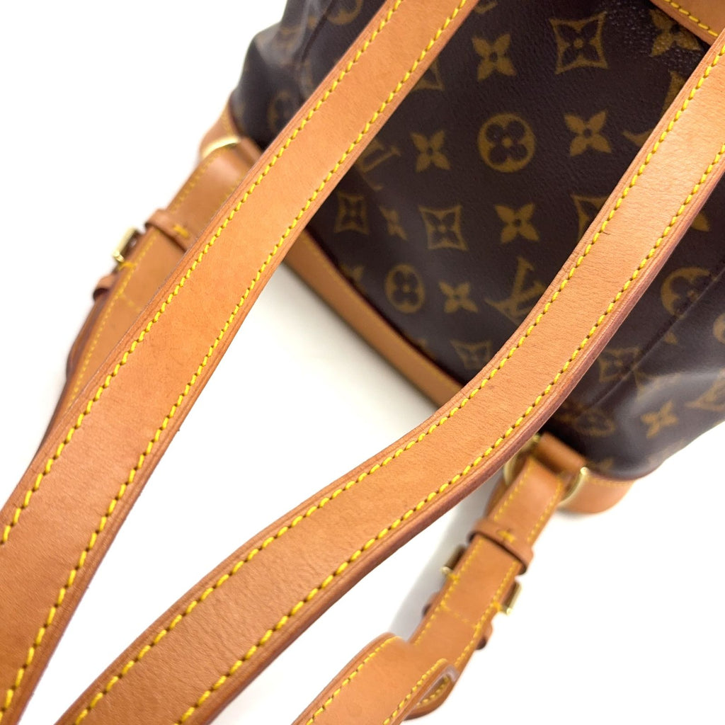 Louis Vuitton Montsouris Monogram Leather Brown Light Backpack Gold — view 5
