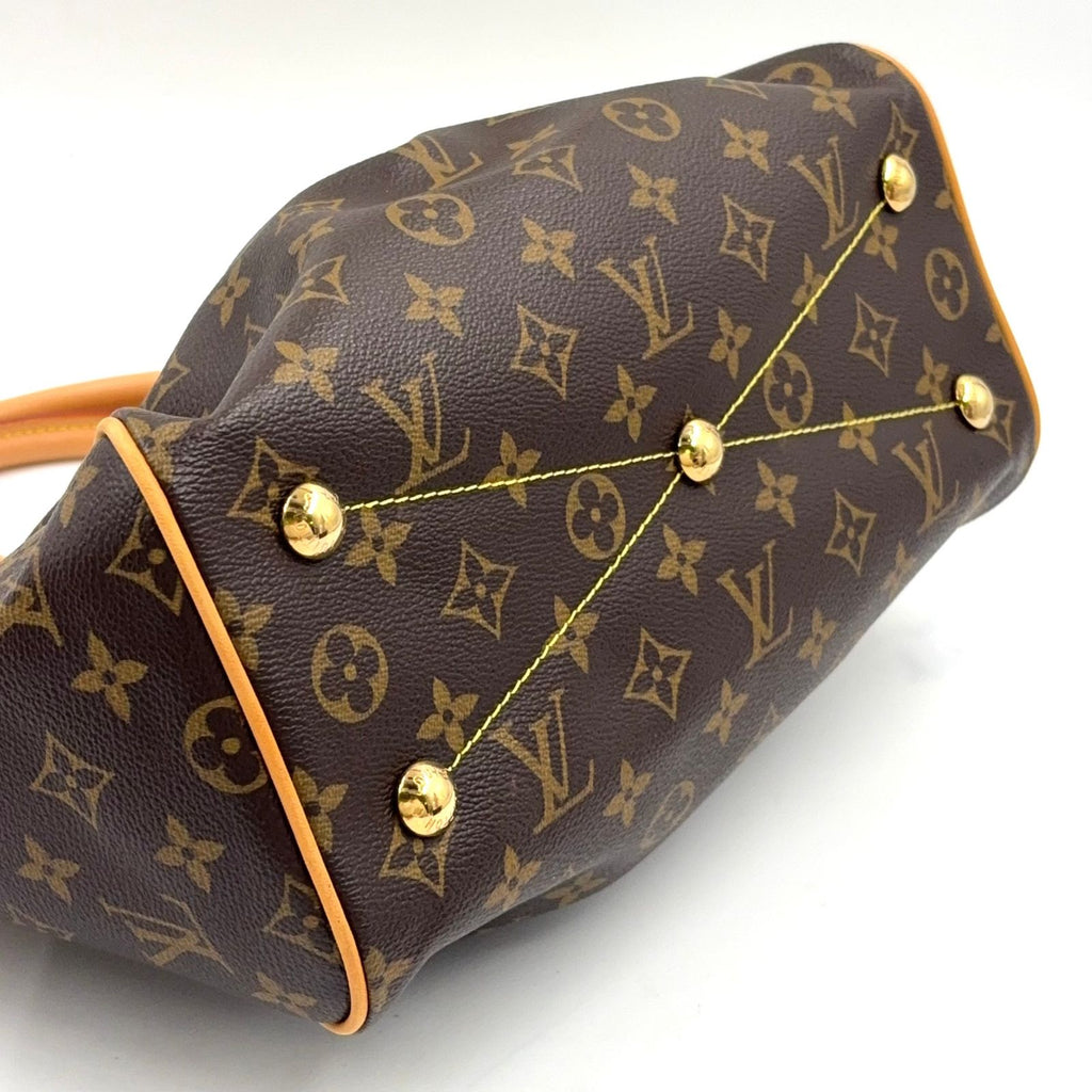 Louis Vuitton Tivoli PM Monogram Leather Brown Light Handbag Gold — view 5