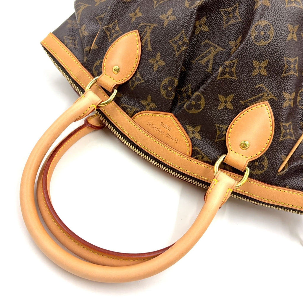 Louis Vuitton Tivoli PM Monogram Leather Brown Light Handbag Gold — view 6