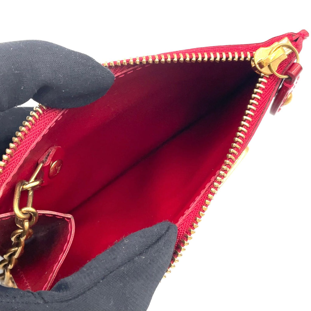 Louis Vuitton Pochette Cles Monogram Vernis Pomme D'amour Leather Enamel — view 4