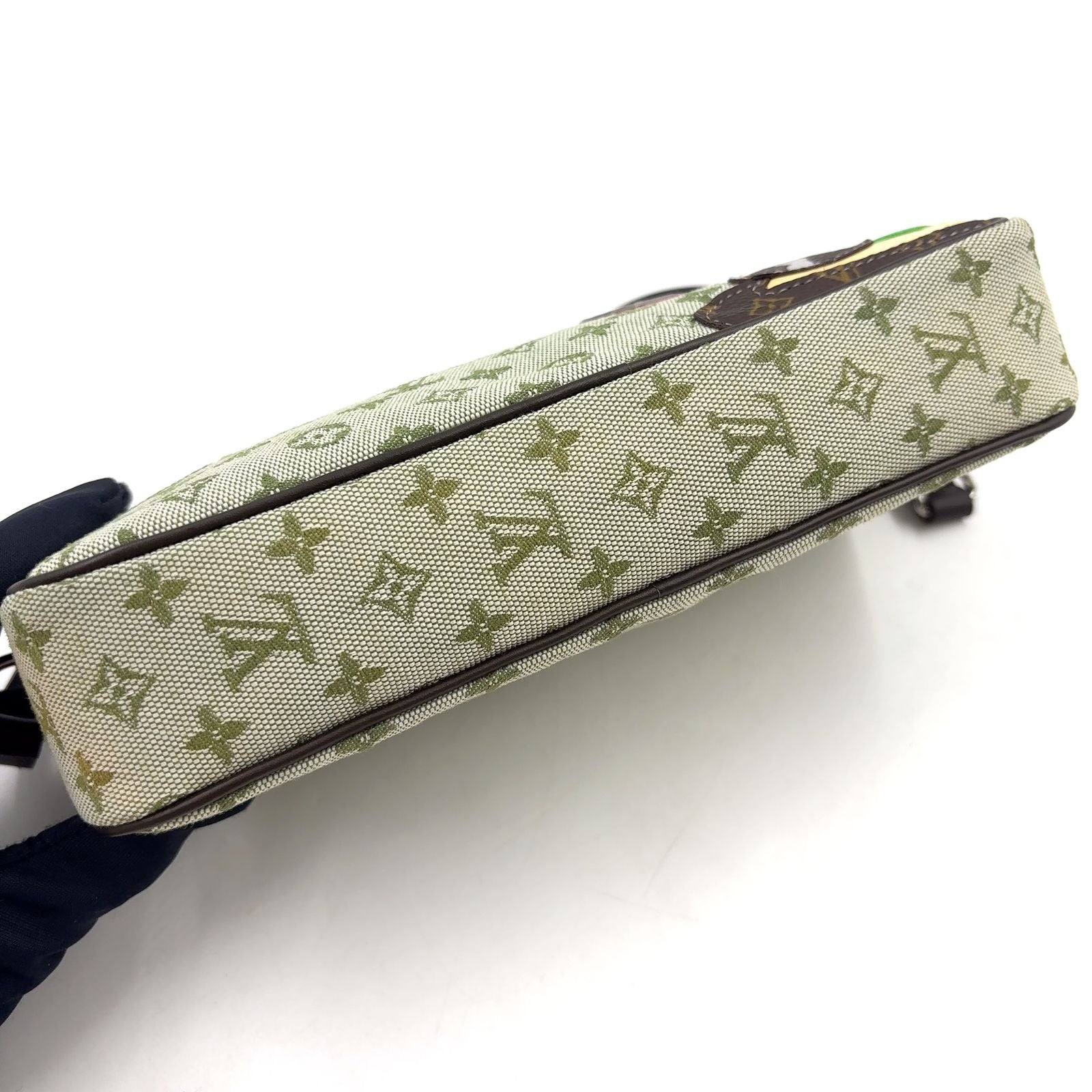 Louis Vuitton Pochette Comte de Fe Monogram Mini Khaki Leather Canvas Green — view 5