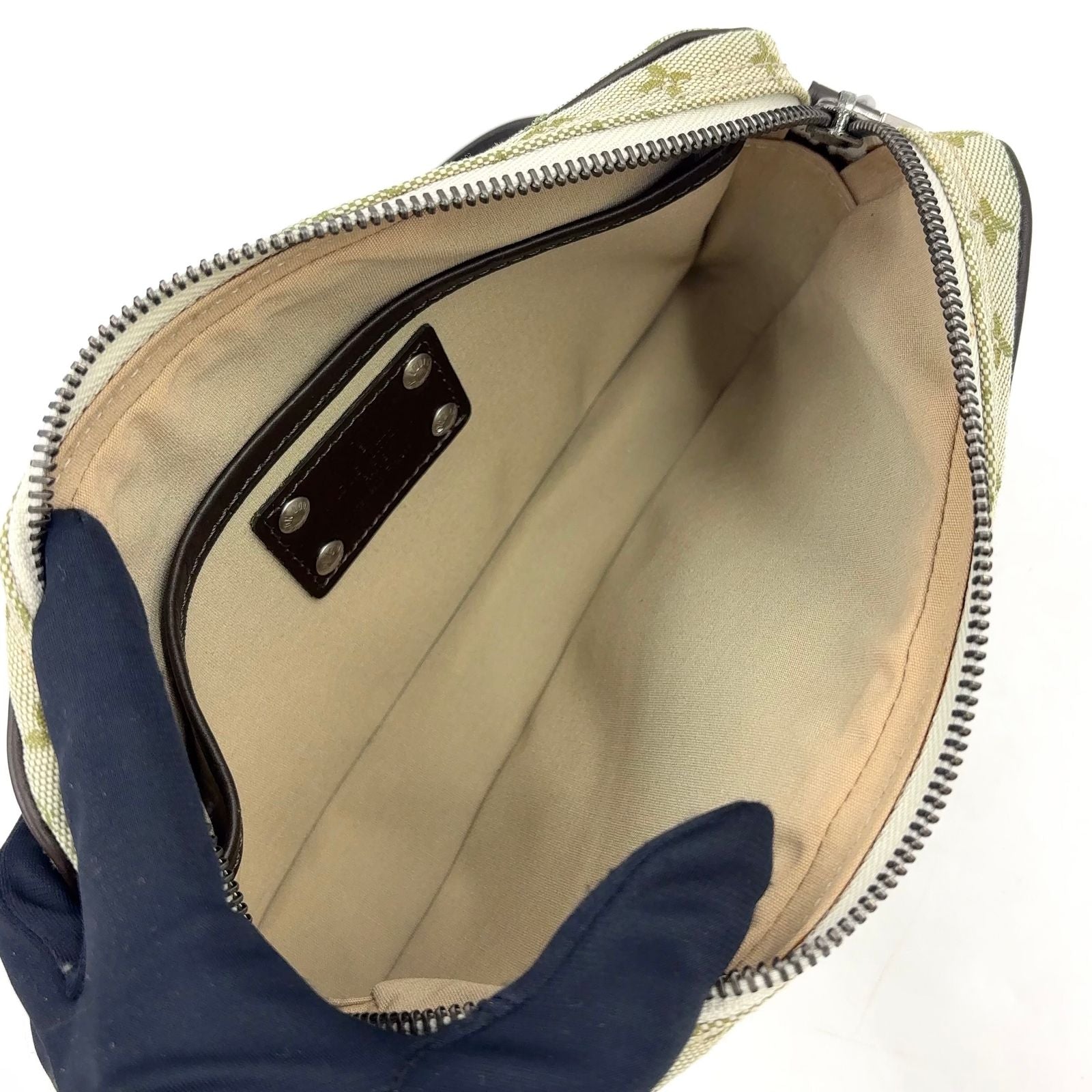 Louis Vuitton Pochette Comte de Fe Monogram Mini Khaki Leather Canvas Green — view 3
