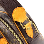 Louis Vuitton Reporter PM Monogram Leather Brown Light Shoulder Bag Gold — view 6