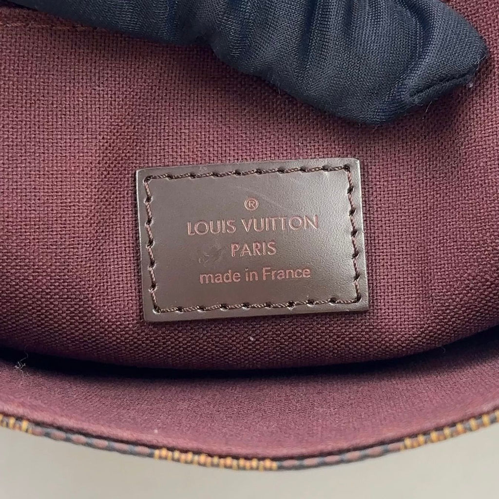Louis Vuitton Hoxton GM Damier Ebene Leather Brown Shoulder Bag Gold — view 4