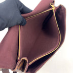 Louis Vuitton Hoxton GM Damier Ebene Leather Brown Shoulder Bag Gold — view 5